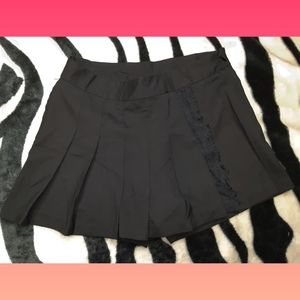 Adorable Black Skorts Skirt Shorts